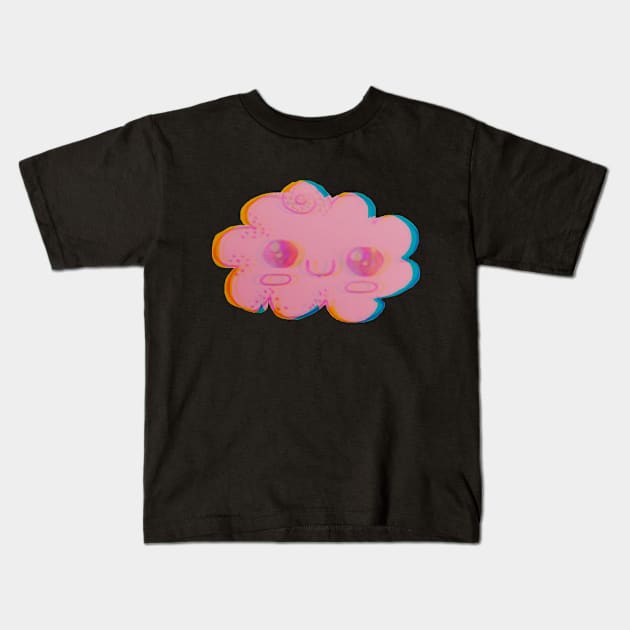 Pink Clouds Kids T-Shirt by Rowalyn Keith